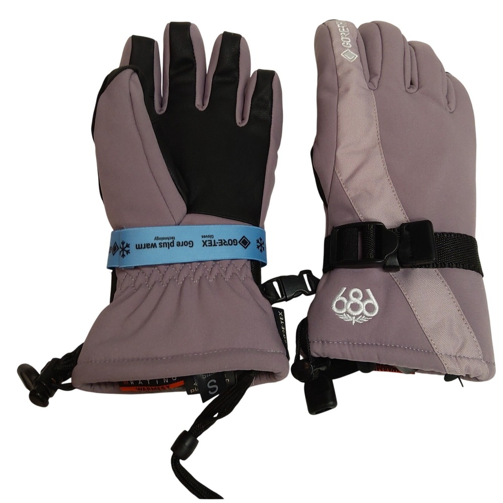 686 Gore-Tex Plus Warm Gloves Snow Ski Winter Lavender Gray Small